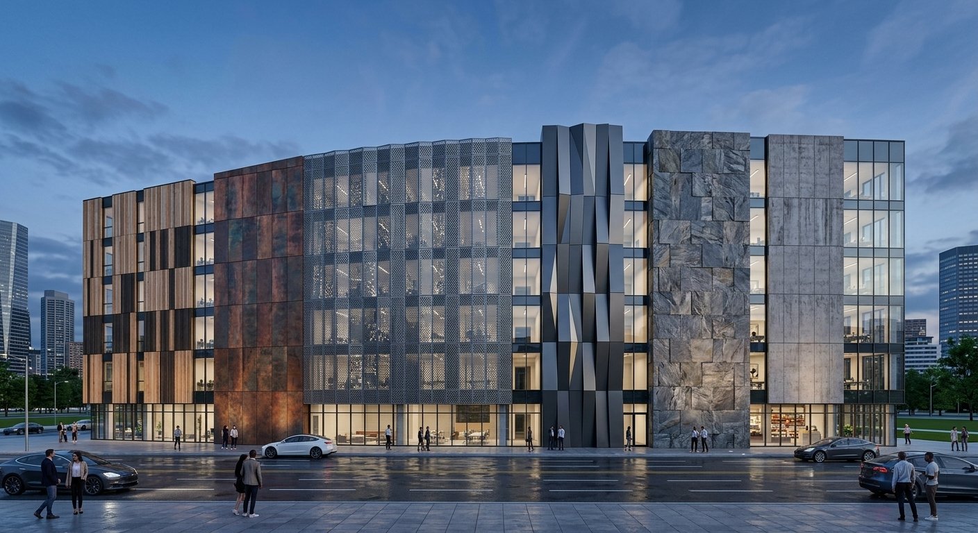 Facade cladding work